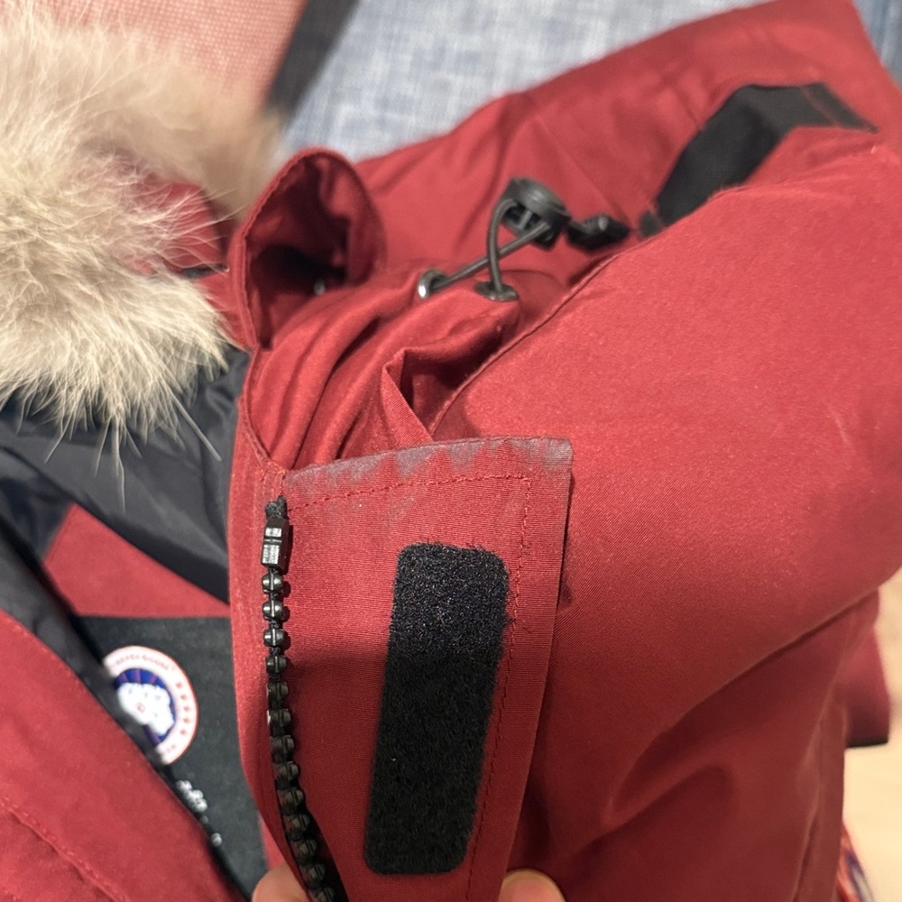 Canada Goose Burgundy Parka with Fur Hood - Picture 13 of 13